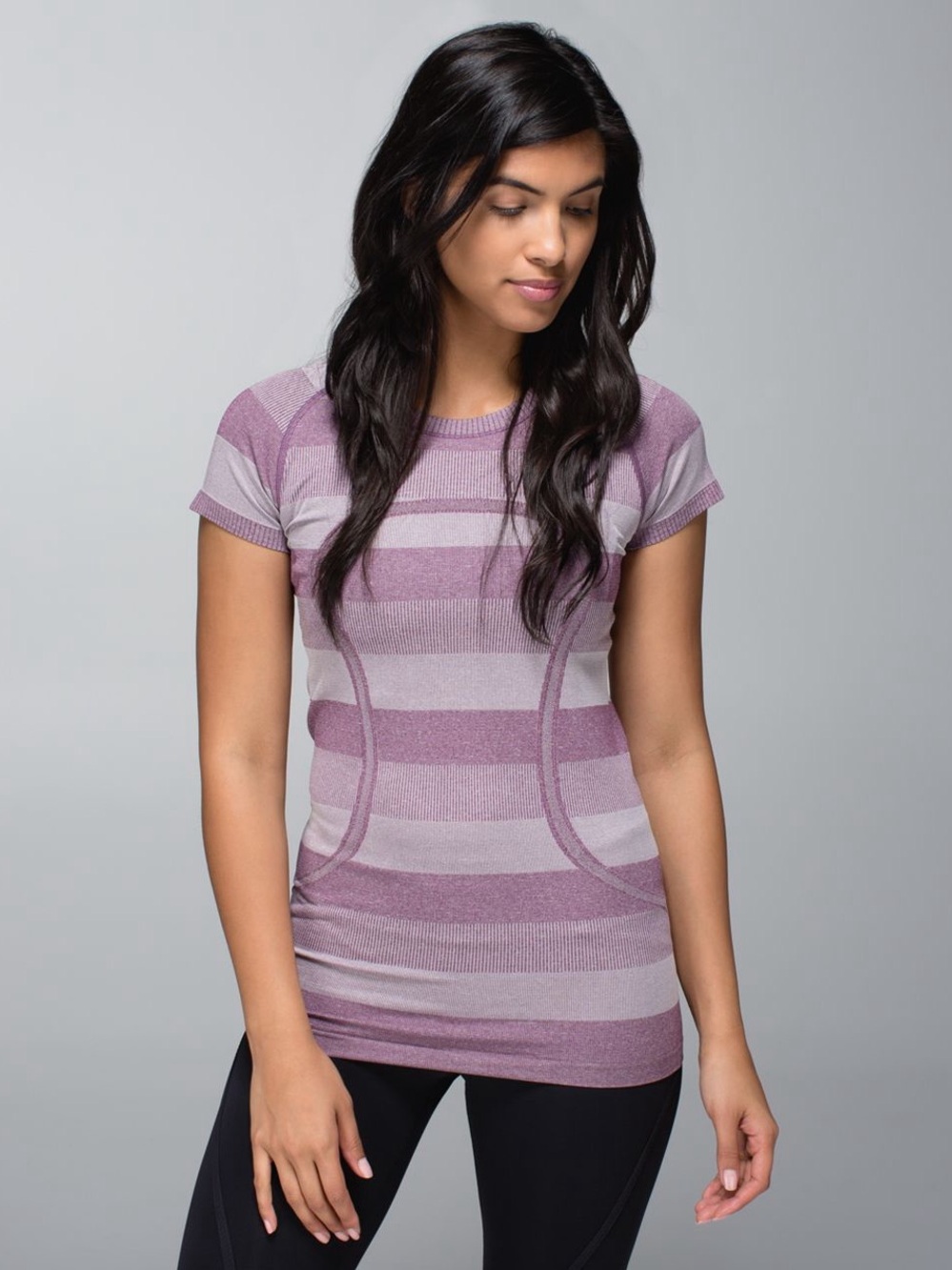 Lululemon Run Swiftly Tech Short Sleeve Heathered Plum Top Breathable